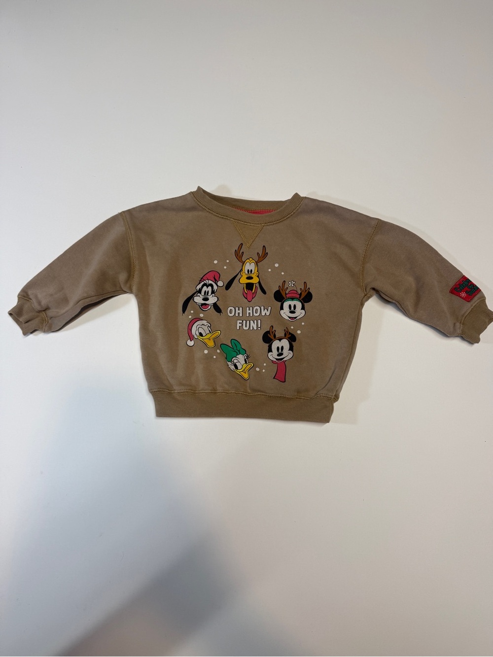 Disney Brown Kids Sweatshirt with Festive Character Print